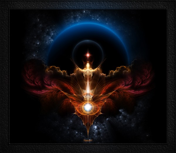 The Wings Of Rydeon Fractal Art Spacescape  Print